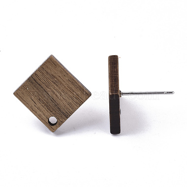 Accessoires de boucles d'oreilles en bois de noyer(MAK-N033-004)-3