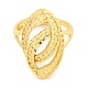 Brass Horse Eye Open Cuff Ring for Women(RJEW-M173-08G)-3