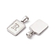 304 Stainless Steel Pave Shell Pendants(STAS-G327-01P-R)-2