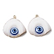 Evil Eye Druzy Resin Pendants(RESI-D050-10LG)-1