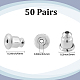 50Pairs Brass Ear Nuts(KK-CN0003-29)-2