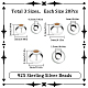 60個 3 スタイル 925 スターリングシルバービーズ(STER-SC0001-25)-2
