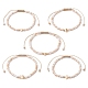 Glass & Brass Beads Braided Bead Bracelets(BJEW-JB09873)-1