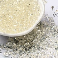 Transparent Acrylic Beads, Round, White, 5.5x5x4mm, Hole: 1.2mm, about 8333pcs/set(MACR-K359-02F)