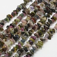Natural Tourmaline Beads Strands, Chip, Grade B, 3~5x7~13x2~4mm, Hole: 0.4mm, 35 inch(G-F328-28)