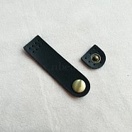 Cattlehide Snap Bag Buckle Lock, for Purse Making Supplies, Black, 7.5x2x0.6cm(PURS-PW0001-455A)