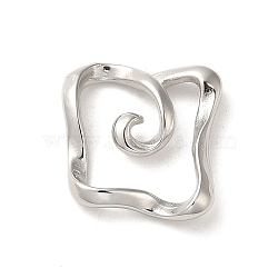 304 Stainless Steel Linking Rings, Square Link, Stainless Steel Color, 15x15x3.5mm(STAS-L022-283P)