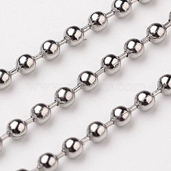 304 Stainless Steel Ball Chains, Decorative Chains, Stainless Steel Color, 2.5mm(CHS-L015-41)
