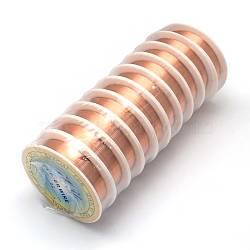 Round Copper Jewelry Wire, Chocolate, 26 Gauge, 0.4mm, about 39.37 Feet(12m)/roll, 10 rolls/group(CWIR-S002-0.4mm-03)