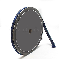 Braided Nylon Ribbons, Dark Blue, 3/8 inch(10mm), about 15yards/roll(13.716m/roll)(OCOR-N003-04D)