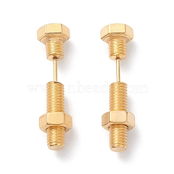304 Stainless Steel Screw Bolt Ear Taper Stretcher for Woman Men, Golden, 33x8mm, Pin: 1.2mm(EJEW-F312-08G)
