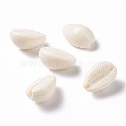Acrylic Beads, Imitation Gemstone Style, Shell, White, 20.5x13x10mm, Hole: 1.6mm, about 303pcs/500g(OACR-C011-03)