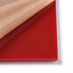 Acrylic Organic Glass Sheet, for Craft Projects, Signs, DIY Projects, Square, Red, 30x30x0.3cm(AJEW-WH0109-21B)