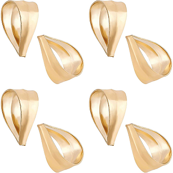 10Pcs JK Findings, Yellow Gold Filled Snap On Bails, 1/20 14K Gold Filled, Real Gold Filled, 5.5x4x2.5mm, Hole: 3.5x4.5mm