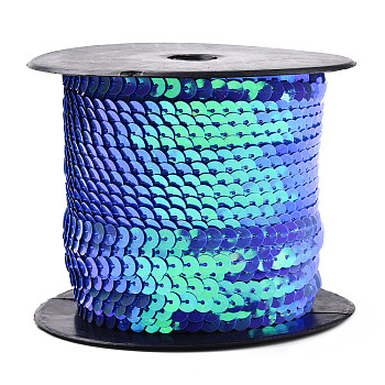 AB Color Paillette/Sequins Roll, Royal Blue, 6mm in diameter, 100 yards/roll