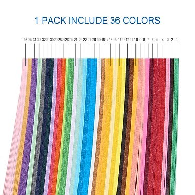 PandaHall Elite Rectangle 36 Colors Quilling Paper Strips(DIY-PH0008-03B)-3
