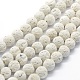 Brins de perles rondes en pierre de lave naturelle(X-G-E508-04-6mm)-1