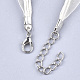 Waxed Cord and Organza Ribbon Necklace Making(NCOR-T002-102)-3