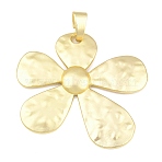 Alloy Big Pendants, Flower Charms, Matte Gold Color, 31.5x34x5mm, Hole: 5x9.7mm(FIND-I074-02MG-01)