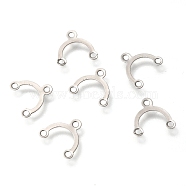 304 Stainless Steel Chandelier Component Links, Half Round, Stainless Steel Color, 9.5x8.5x0.5mm, Hole: 1.2mm(STAS-Z034-08P)