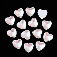 Transparent K9 Glass Cabochons, Flat Back, Heart, PapayaWhip, 4x4x3mm, about 50pcs/bag(GGLA-S050-4x4-001MI)
