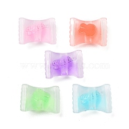 Transparent Acrylic Beads, Bead in Beads, Frosted, Candy, Mixed Color, 17x21x9mm, Hole: 3.5mm, about 328pcs/500g(OACR-A032-02)