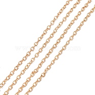 Iron Cable Chains, Unwelded, Oval, Light Gold, 4.5x3.5mm(CHC-O001-A-10)
