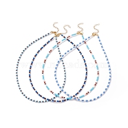 4Pcs 4 Colors Glass Seed Beaded Necklaces Set for Women, Mixed Color, 16.54 inch(42cm), 1Pc/style(NJEW-JN03950)