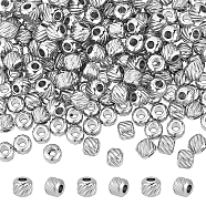 200Pcs 303 Stainless Steel Beads, Rondelle, Stainless Steel Color, 4x3mm, Hole: 1.5mm(STAS-UN0055-38)