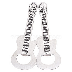 304 Stainless Steel Bottle Openners, Guitar, Stainless Steel Color, 155x53x1.5mm, Hole: 29x17.5mm(AJEW-WH0367-56)