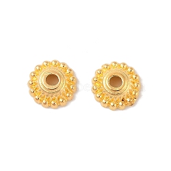 Tibetan Style Alloy Caps, Lead Free & Cadmium Free, Golden, 8x3mm, Hole: 2mm(K0909011)