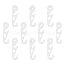 Adjustable Plastic Mouth Cover Hook Ear Cord, White, 53x15mm(AJEW-TA0017-04)