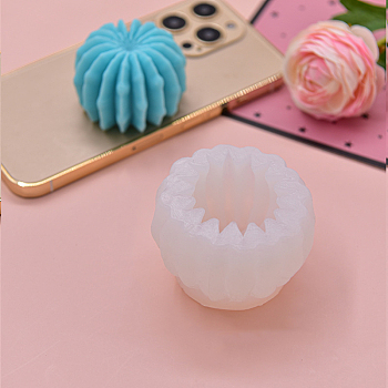 DIY Silicone Candle Molds, for Scented Candle Making, Succulent Plant, White, 5.9x4.5cm