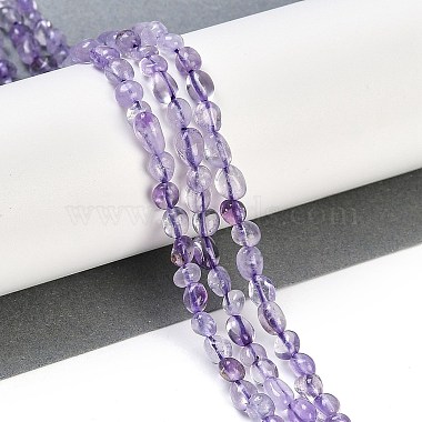 Natural Amethyst Beads Strands(G-P497-01B-21)-2