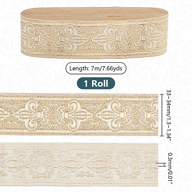 7M Ethnic Style Polyester Ribbon(OCOR-WH0085-22)-2