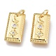 Brass Micro Pave Clear Cubic Zirconia Charms(X-KK-M206-23G)-1