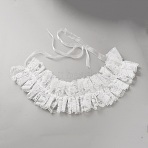 Detachable Fibre Lady's Embroidered Collars, Neckline Trim, Clothes Sewing Applique Edge, DIY Garment Accessories, White, 1840x145x1mm(AJEW-WH0542-032)
