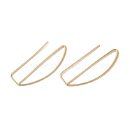 304 Stainless Steel Dangle Hoop Earrings, Semicircle Earrings for Women, Real 18K Gold Plated, 38.5x0.6mm(EJEW-Q781-22G)