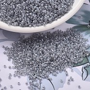 MIYUKI Delica Beads, Cylinder, Japanese Seed Beads, 11/0, (DB2392) Inside Dyed Pewter, 1.3x1.6mm, Hole: 0.8mm, about 10000pcs/bag, 50g/bag(SEED-X0054-DB2392)