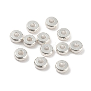 Brass Spacer Beads, Rondelle, Silver Color Plated, 4x1.5mm, Hole: 1.5mm(KK-E640-03S)