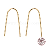 925 Sterling Silver Earring Hooks, Golden, 20x13.5mm, Pin:1mm(STER-G014-01G)