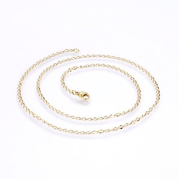 304 Stainless Steel Cable Chain Necklaces, Golden, 19.68 inch(50cm), 2.3mm 