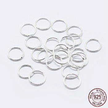 925 Sterling Silver Round Rings, Soldered Jump Rings, Closed Jump Rings, Silver, 18 Gauge, 4x1mm, Inner Diameter: 1mm