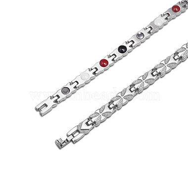 SHEGRACE Stainless Steel Panther Chain Watch Band Bracelets(JB679A)-5