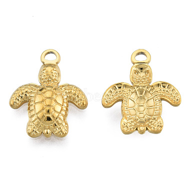 Real 18K Gold Plated Tortoise 304 Stainless Steel Pendants