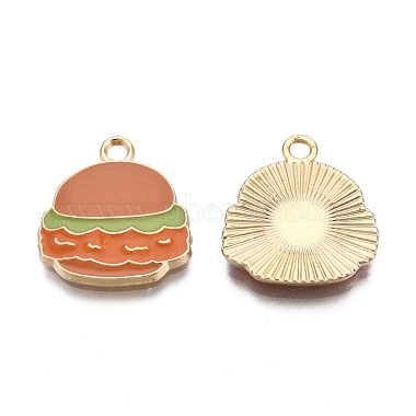 Light Gold Camel Food Alloy+Enamel Pendants