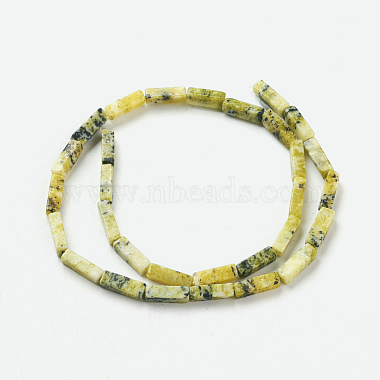 Natural Yellow Turquoise(Jasper) Beads Strands(X-G-G837-15)-2