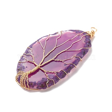 Gros pendentifs tranche en agate naturelle(PALLOY-JF01633-01)-3