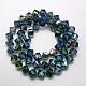 Full Rainbow Plated Crystal Glass Cube Beads Strands(EGLA-F023-B07)-2