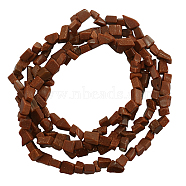 Gemstone Beads Strands, Synthetic Goldstone, Sienna, about 4~6mm wide, 4~8mm long, hole: 0.5mm, about 150pcs/strand, 30 inch(X-F013-1)